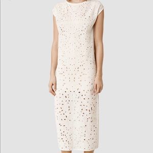 All Saints Zepetelli White Long Dress